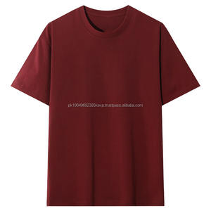 Camiseta de Color Sólido con Hombros Caídos, Corte Holgado, de Algodón Puro de Doble Hilo de 280 g, con Diseño Estampado y Bordado con Logotipo Personalizado OEM - Product Image 2