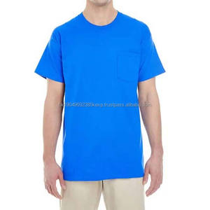 T-shirts pour hommes de couleur bleu clair, de haute qualité, unis, surdimensionnés, avec logo personnalisé, 100% coton, manches courtes, col rond, séchage rapide - Product Image 1