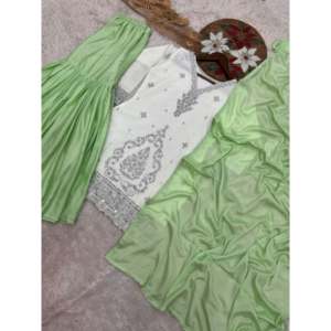 Designer Polyester Salwar Kameez-Beautiful Top-Bottom and Dupatta for Parties - Product Image 2