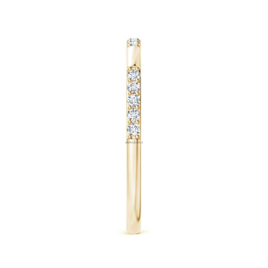 Anillo Minimalista con Diamante Cultivado en Laboratorio de Corte Redondo en Oro de 10K, 14K, 18K, Plata 925, 935, Chapado en Rodio para Regalo de Boda o Fiesta - Product Image 3
