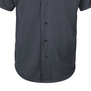 Camiseta de Béisbol Negra de Alta Calidad para Hombre 2026, Manga Corta, Cierre de Botones, Uniforme de Poliéster para Adultos, Todas las Temporadas - Product Image 6