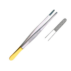 Pinces de dissection standard T/C, instruments chirurgicaux manuels réutilisables, poignée de type pouce pour appliquer et retirer les pansements - Product Image 6