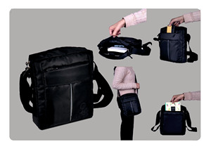 Sac bandoulière élégant et luxueux pour affaires, organisateur/agenda multifonction avec couvercle en PP, idéal pour les cadeaux promotionnels Liviya - Product Image 2