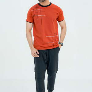 เสื้อยืดผู้ชายผ้าฝ้าย 100% น้ำหนักเบา พิมพ์ลายด้วยความร้อน คอกลม แขนสั้น ทรงปกติ เป็นมิตรกับสิ่งแวดล้อม ผ้าถักสำหรับฤดูร้อน - Product Image 3