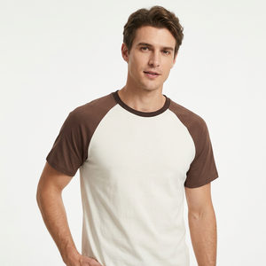 Camiseta de Manga Corta para Hombre, Cuello Redondo, Casual, Lisa, de Color Sólido, Tejida, Corte Regular - Product Image 6