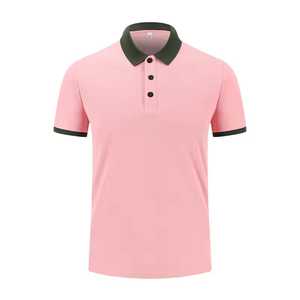 Men's Solid Color Short Sleeve <b>Polo</b> Shirt Knitted Casual Button Down Collar Regular Fit <b>Orange</b> - Product Image 4