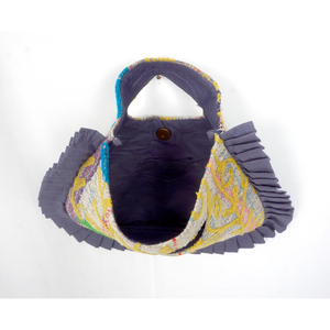 Luxury Handmade Vintage Lady Evening Clutch Hand <b>Bag</b> Suzani Embroidery Cotton Hand Quilted Kantha Fabric Cotton Lining - Product Image 3