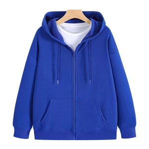 เสื้อฮู้ดสีแดงแบบยูนิเซ็กซ์ ทรงโอเวอร์ไซส์ มีซิปด้านหน้า กระเป๋าเสื้อแบบมีซิป สวมใส่สบายๆ สำหรับฤดูใบไม้ร่วง แขนเสื้อปกติ ผลิตจากผ้าเฟรนช์เทอร์รี่ - Product Image 6