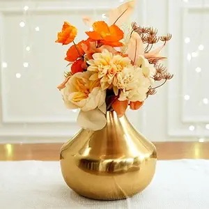 แจกันดอกไม้โลหะพรีเมียมสำหรับตกแต่งภายในบ้าน ดีไซน์หรูหราสำหรับพื้นที่ใช้สอย - Product Image 6