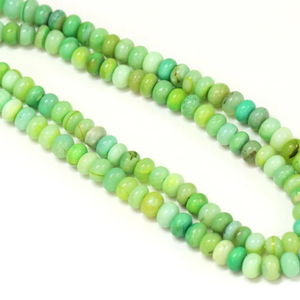 Perles Rondelles d'Opale Verte : Pierres Précieuses Lisses de Qualité AAA (7-9mm, 16 pouces) - Product Image 4