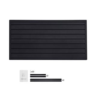 Pannello Modulare in PVC per Garage 2 X 4 ft, Design a Doghe, Facile da Installare, Regolabile, Nero, per Organizzazione a Parete - Product Image 1