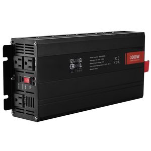 Inverter di Potenza a Onda Sinusoidale Modificata da 3000 Watt con Display LCD, da DC 12V a AC 120V, 3 Prese AC, 2 USB, 1 Porta Type-C, Ingresso 240V, Uscita 60Hz - Product Image 6