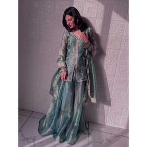 Designer Party Wear 2XL Top-Sharara y Dupatta Look elegante - Product Image 5