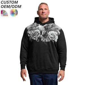 Sweat-shirt en coton uni écologique grande taille pour homme, col rond, vêtement décontracté d'hiver, logo personnalisé, support OEM ODM pour marques en gros - Product Image 1
