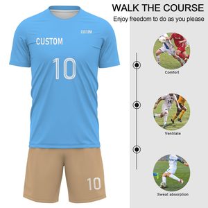 Wholesale Custom Size Breathable Lightweight Men's Soccer Uniform Short Sleeve Sustainable Soccer Wear - Product Image 1
