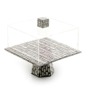 Soporte de lujo para comida hecho a mano con incrustaciones de nácar y cubierta de acrílico para la festividad árabe del Eid, venta al por mayor desde Vietnam. - Product Image 3