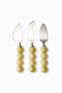 Juego de Cuchillos para Queso con Mango de Madera, Hojas de Acero Inoxidable, Duraderos, Solo Lavar a Mano - Product Image 2