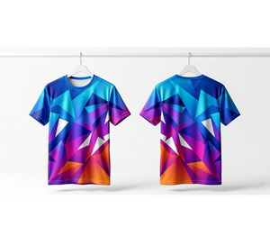 Custom Front Sublimation Sporty Jersey T-<b>Shirt</b> Polyester Quick Dry Breathable for Sports Gym Training Casual Wear <b>Geometric</b> - Product Image 4