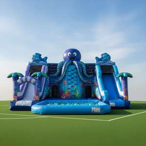 Castillo Inflable Comercial Grande con Tobogán, Combo <span class=keywords><strong>de</strong></span> Juegos Inflables para Niños, <span class=keywords><strong>Alquiler</strong></span> para Eventos - Product Image 5