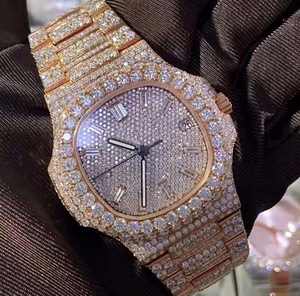 40MM Top Selling Luxury <b>Iced</b> <b>Out</b> VVS Moissanite Diamond Bust Down Premium Quality Brand New <b>Watch</b> for Men - Product Image 3