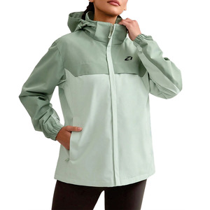 Top Quality Women Waterproof Windbreaker Jacket Trendy Minimal Outdoor Hooded Lightweight windbreaker Custom Bulk Supplier OEM - Product Image 2