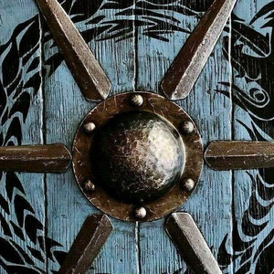 Bouclier Viking Nordique Artisanal en Bois, Design Nordique Traditionnel Rond pour Affichage Historique et Décoration Intérieure - Product Image 6