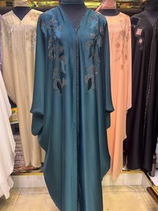 2026 High Quality Selling Abaya Beaded Sequined <b>Long</b> Sleeve Abaya Muslim Traditional Handmade Wedding Women Breathable V Neck - Product Image 2