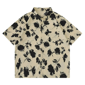 Camisas florales unisex, camisa de verano con estampado floral personalizado para hombre, camisa hawaiana de manga corta para la playa. - Product Image 3