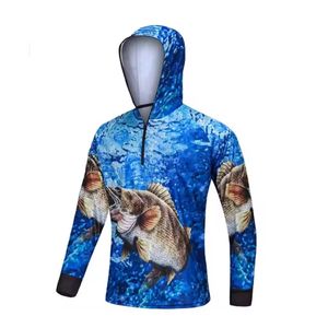 Sweat à capuche de pêche anti-humidité pour homme, avec protection UPF et cache-visage, idéal pour la pêche et la navigation - Product Image 3