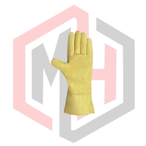 Goat Leather Welding Gloves Flexible Breathable Tear-Resistant Heat-Insulating Anti-static <b>Fire</b>-Fighting Safety Gloves Safety - Product Image 2