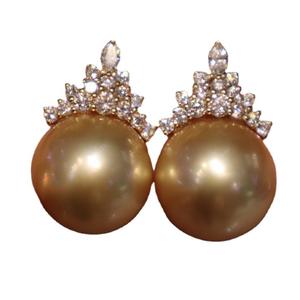 Boucles d'oreilles de haute qualité en perles blanches naturelles de 11-12 mm, lumière froide, comparables à l'eau de mer, parfaitement alignées - Product Image 5