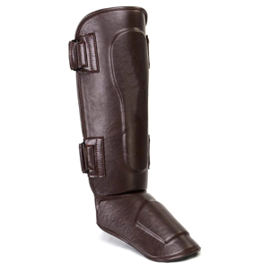 สนับแข้งแบบเรียบง่าย สีพื้น คุณภาพสูง ขายดี สำหรับฝึกซ้อม Twins Shin & Instep Guard หนังแท้ มวยไทย - Product Image 4