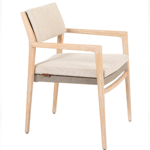 Arm Dining <b>Chair</b> with Minimalist Design and <b>Teak</b> Wooden Frame Material for Home Garden Furniture Decoration - Product Image 3
