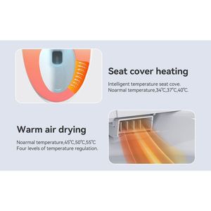 Intelligent Auto-Open/Close Smart <b>Toilet</b> with Heated Bidet <b>Seat</b> Portable Dryer and <b>Warm</b> Water Feature - Product Image 1