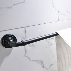 Set di 4 Accessori per Bagno Neri, Portasciugamani Regolabile da 24 Pollici, Accessori di Qualità per il Tuo Spazio - Product Image 5