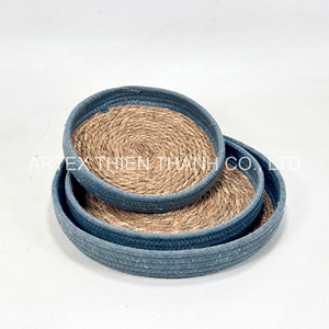 Nouvel Arrivage Plateau de Service Tressé en Jonc de Mer Naturel pour Décoration Intérieure, Exportation OEM du Vietnam - Product Image 2