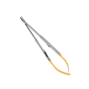 Curved Castroviejo Perma Sharp Needle <b>Holder</b> 18 cm Surgical Dental Microsurgery Instrument Stainless Steel Suturing Tool - Product Image 3