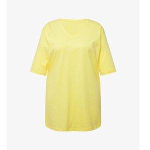 Camiseta Personalizada para Mujer, 100% Algodón, Cuello en V, Talla Grande, Lisa, para Impresión Digital, OEM, ODM, Ropa al por Mayor, Camiseta Suave de Algodón con Cuello en V - Product Image 1