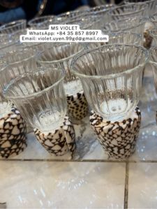 Export Quality Seashell Wine Glass Scallop Shell Glass Seashell Wine Glass Vietnam Coastal Barware - Product Image 6