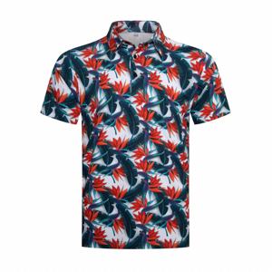 Chemise de golf pour homme en jersey et élasthanne à manches courtes, motif imprimé, séchage rapide, respirante, anti-plis, personnalisable OEM, broderie sur mesure - Product Image 2