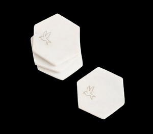 Custom Marble <b>Coaster</b> Set, White Stone <b>Drink</b> <b>Coasters</b> for Wholesale Supply - Product Image 1