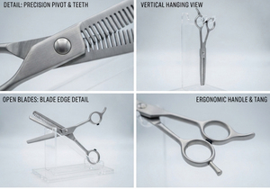 Ciseaux à effiler professionnels en acier inoxydable / Ciseaux à effiler à dents en acier inoxydable à lame tranchante - Product Image 2