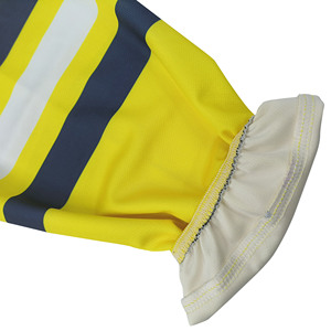Yellow <b>Knee</b> <b>High</b> Leg Warmers With Reflective Stripes For Cycling Adults Breathable Spandex Polyester Regular Style - Product Image 4