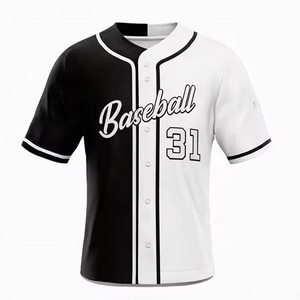 Camiseta de Béisbol Transpirable para Hombre, Talla Grande, Tejido de Malla Suelta, Logotipo OEM Personalizado, Impresión Digital, Antibacteriana, Absorbe la Humedad 100% - Product Image 3