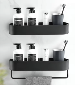 Étagère murale métallique OEM/ODM Vietnam pour salle de bain, porte-serviettes sans perçage, support de rangement de cuisine - Product Image 2