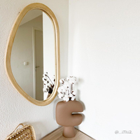 Miroir Vandana Optima Vento en bois de manguier clair