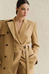 Conjunto de Blazer y Chaleco de Seda para Mujer, Sin Mangas, Cuello con Muescas, Diseño Asimétrico, Estilo Casual de Negocios, Conjunto de 2 Piezas - Product Image 2