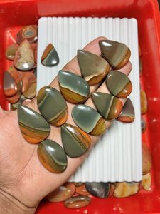 2026 Venta al por mayor a granel de cabujones de jaspe policromo natural de formas mixtas, gemas de cristal curativas sueltas para joyería, chakra espiritual - Product Image 2