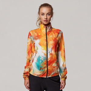 Vestes d'entraînement sublimées pour femmes, col montant, vente en gros - Product Image 4