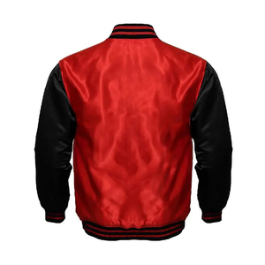 Chaquetas Varsity de Satén para Hombre al por Mayor - Mezcla de Algodón Ecológica de Secado Rápido, Colores y Logotipos Personalizables, Calidad Duradera - Product Image 4